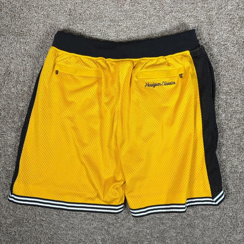Headgear Classics Notorious BIG Bad Boy Mesh Basketball Shorts Yellow Mens 2XL